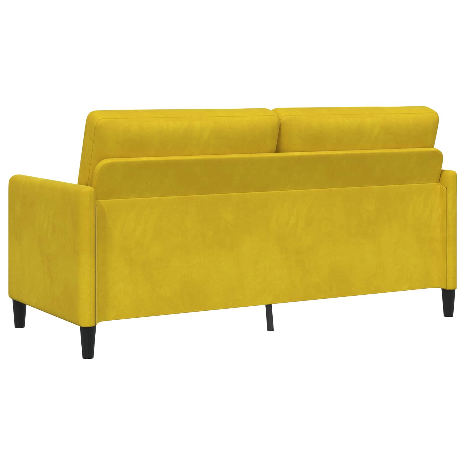 vidaXL Bankenset met opbergruimte 2 st Geel Polyester