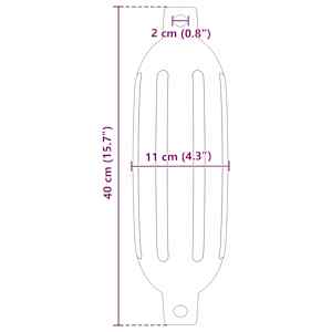 Přilby na lodě 2 ks Ø 11 x 40 cm Modrá PVC - obrázek 7