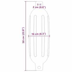 Přilby na lodě 2 ks Ø 16 x 58 cm Modrá PVC - obrázek 7