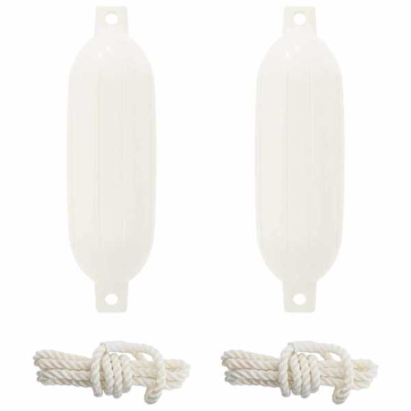 vidaXL Paadi fenderid 2 tk &Oslash; 14 x 50 cm Valge PVC