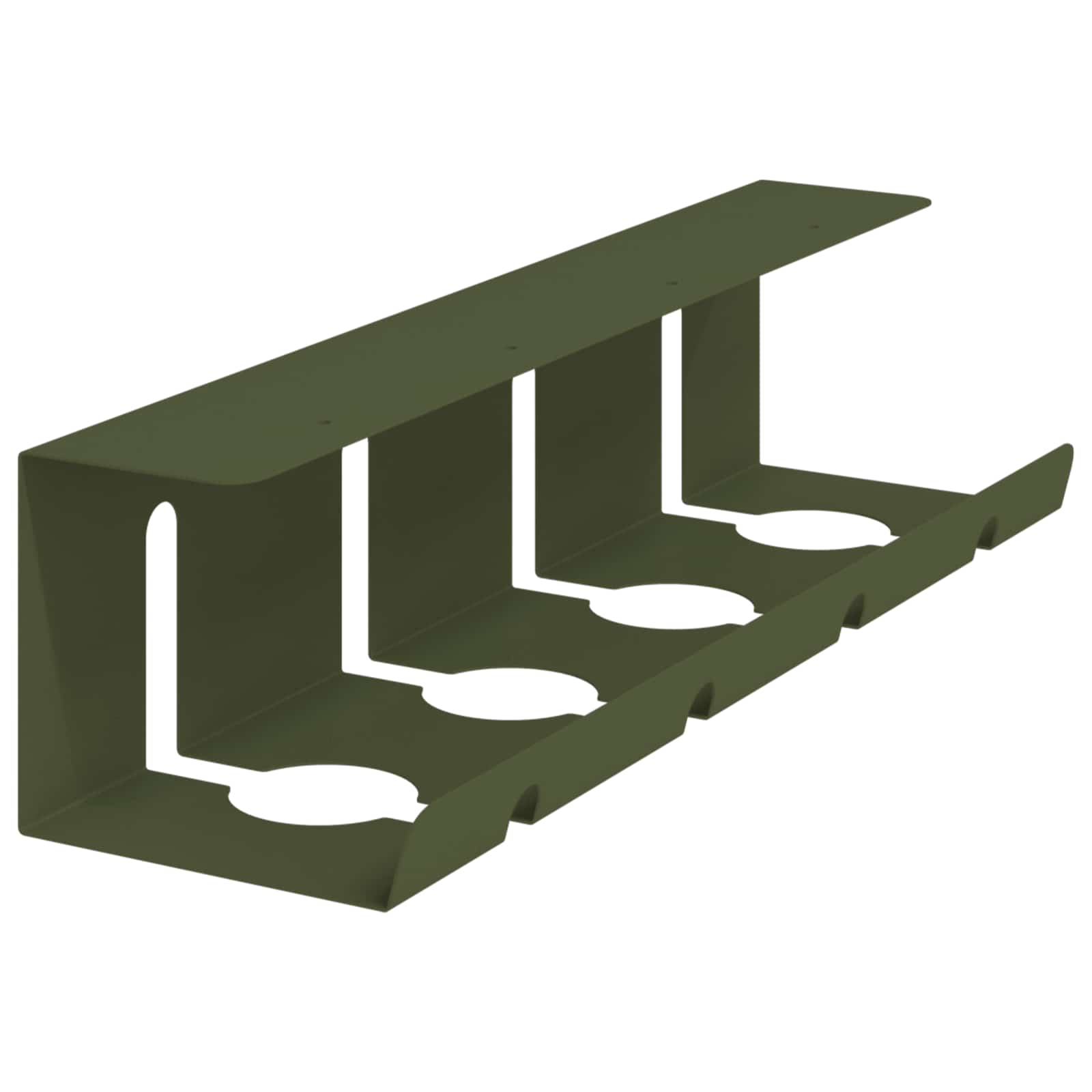 Unter dem Schreibtisch Kabelmanagement Tray 2 Stk. Olivgrün – Ansicht 4