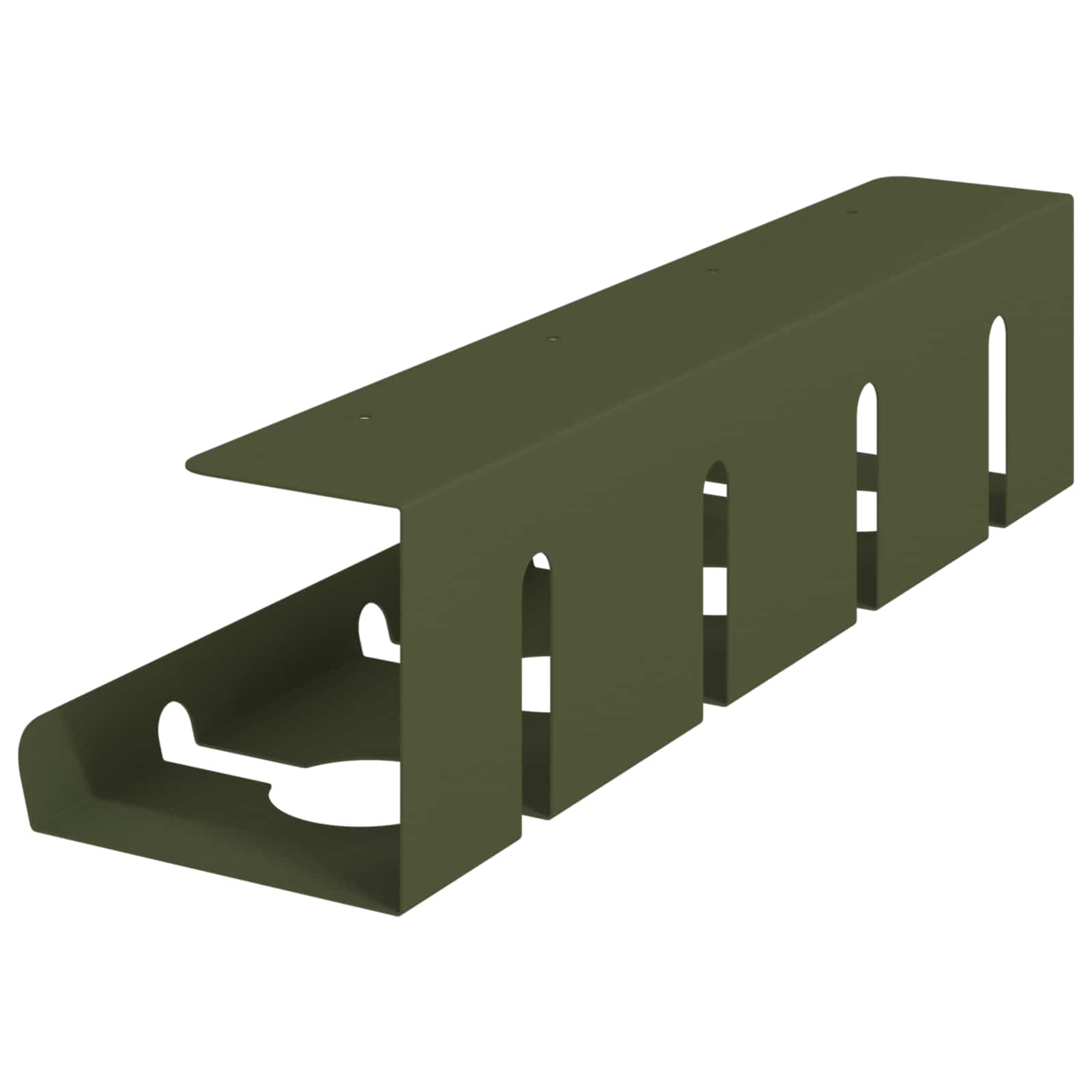 Unter dem Schreibtisch Kabelmanagement Tray 2 Stk. Olivgrün – Ansicht 7