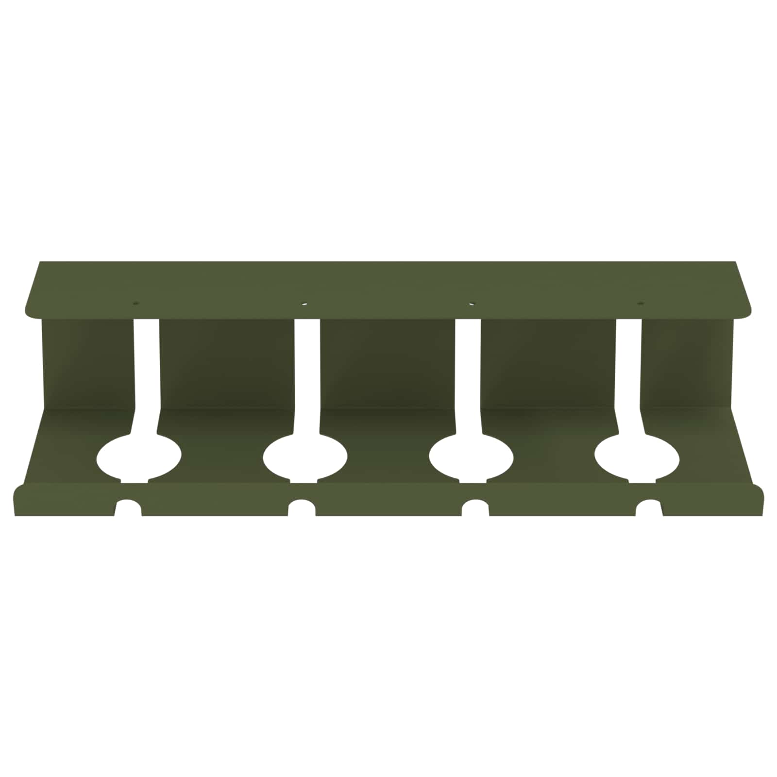 Unter dem Schreibtisch Kabelmanagement Tray 2 Stk. Olivgrün – Ansicht 5