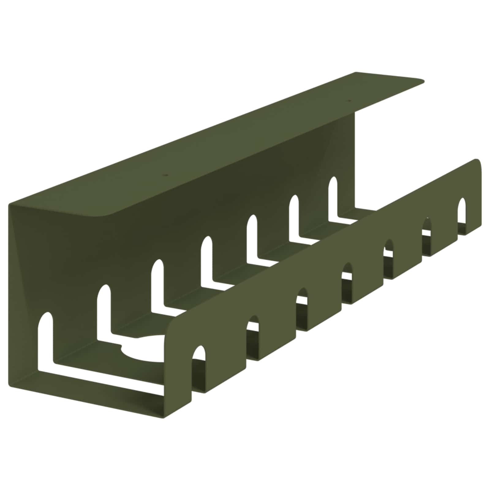 Unter dem Schreibtisch Kabelmanagement Tray 2 Stk. Olivgrün – Ansicht 4