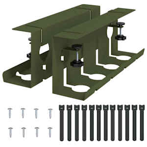 vidaXL Kabli haldamise tray laua all 2 tk Oliiviroheline