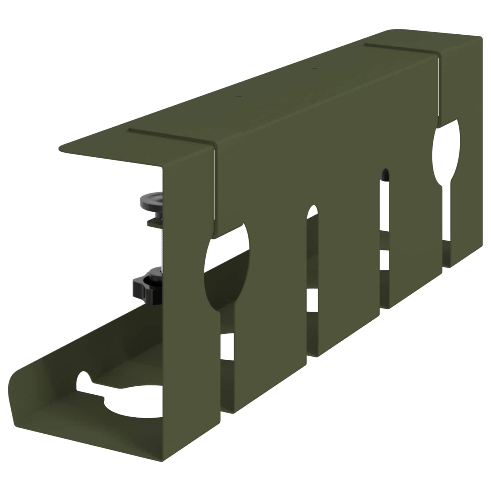 Unter dem Schreibtisch Kabelmanagement Tray 2 Stk. Olivgrün – Ansicht 9
