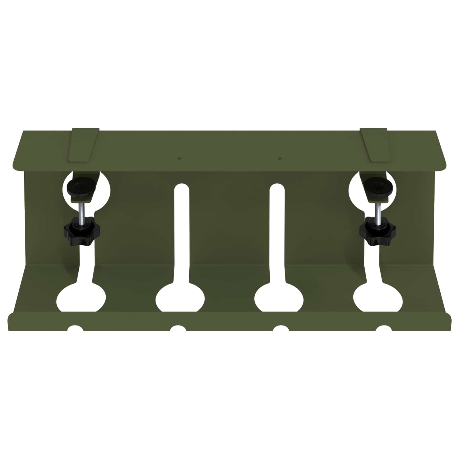 Unter dem Schreibtisch Kabelmanagement Tray 2 Stk. Olivgrün – Ansicht 7