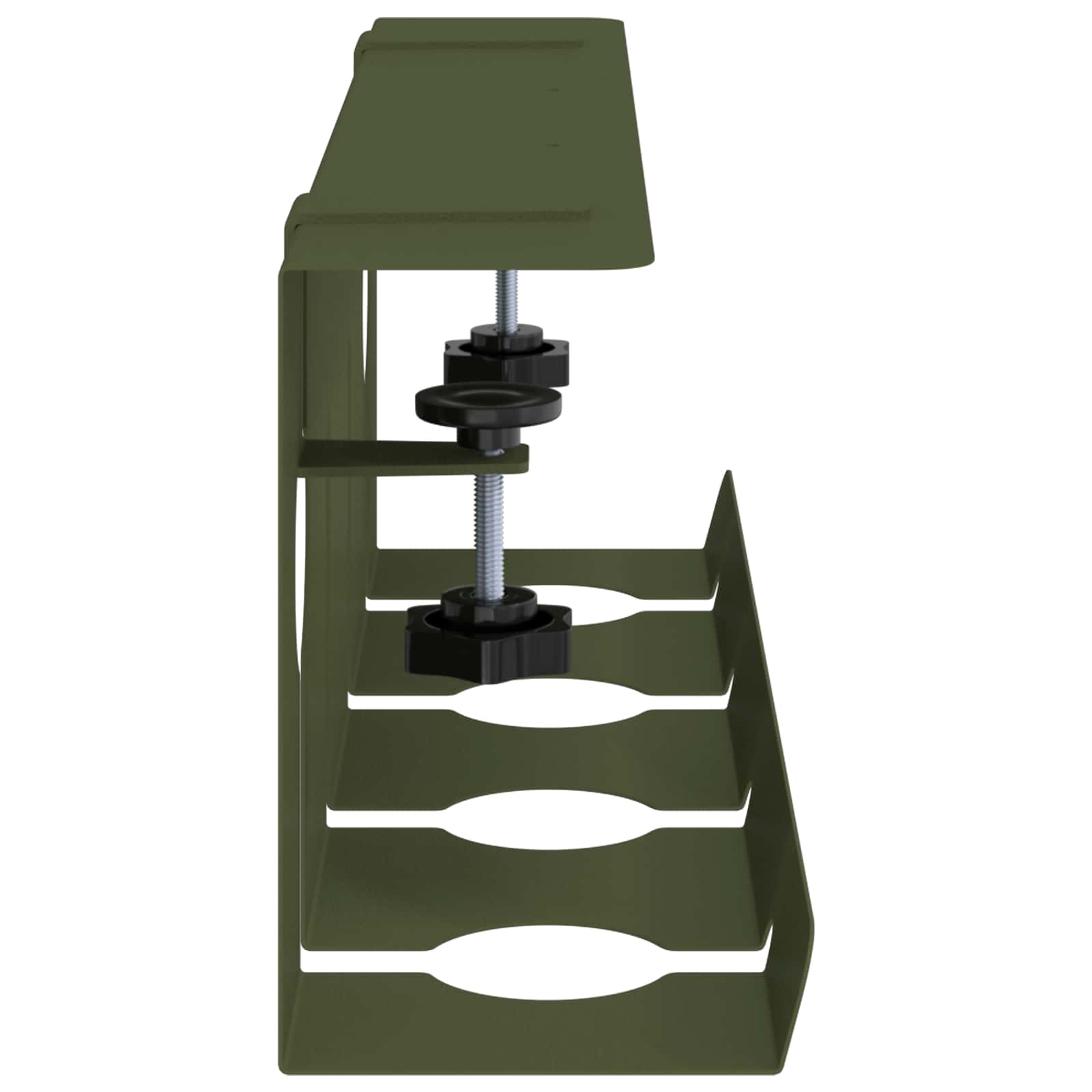 Unter dem Schreibtisch Kabelmanagement Tray 2 Stk. Olivgrün – Ansicht 8