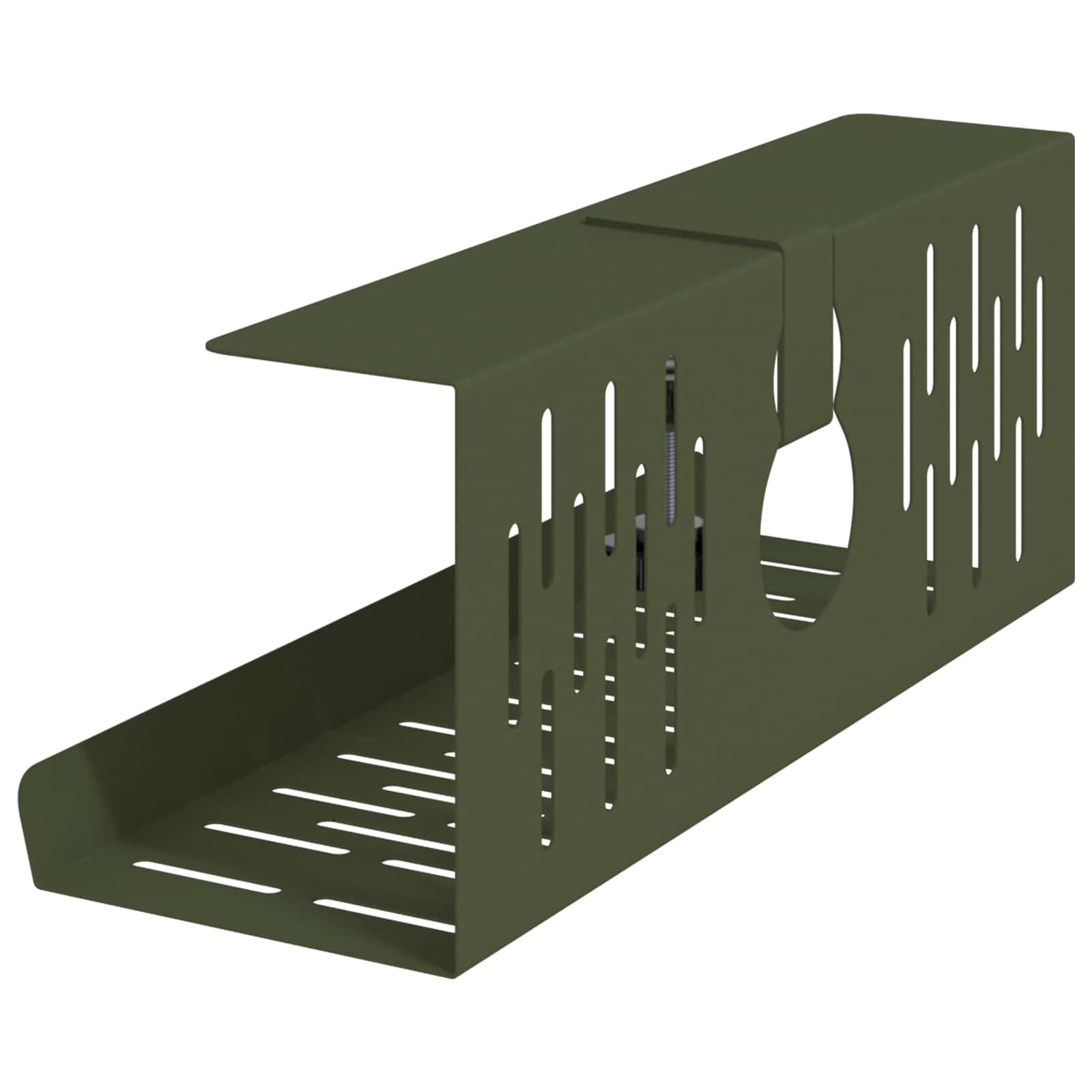 Unter dem Schreibtisch Kabelmanagement Tray 2 Stk. Olivgrün – Ansicht 7