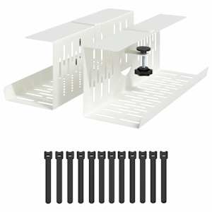 vidaXL Kabli haldamise tray laua all 2 tk Valge 35 x 12 x 13 cm Teras