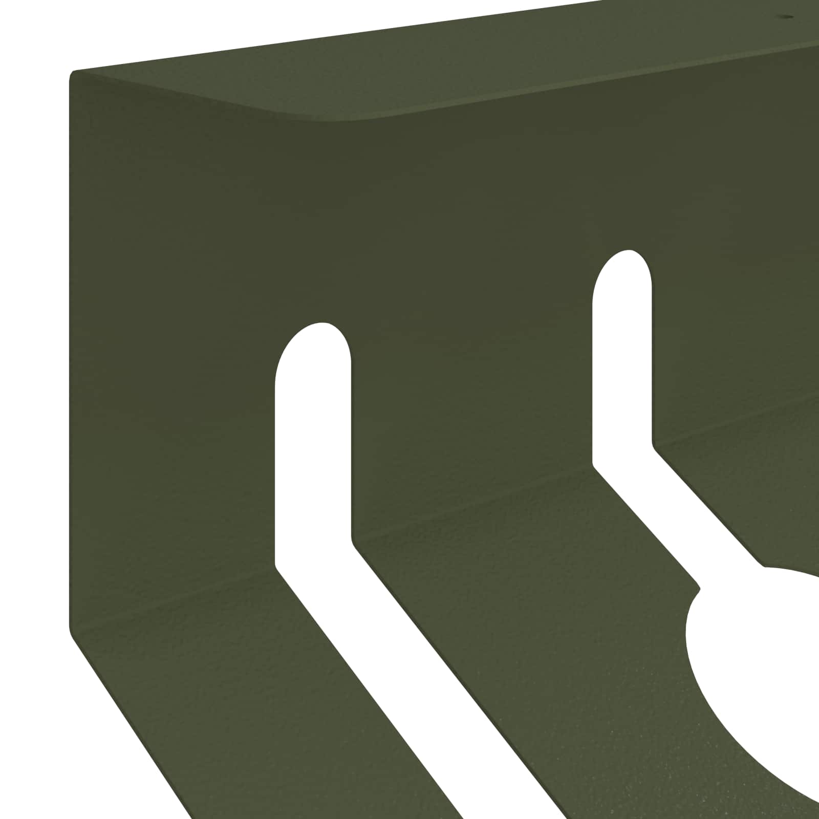 Unter dem Schreibtisch Kabelmanagement Tray 2 Stk. Olivgrün – Ansicht 8