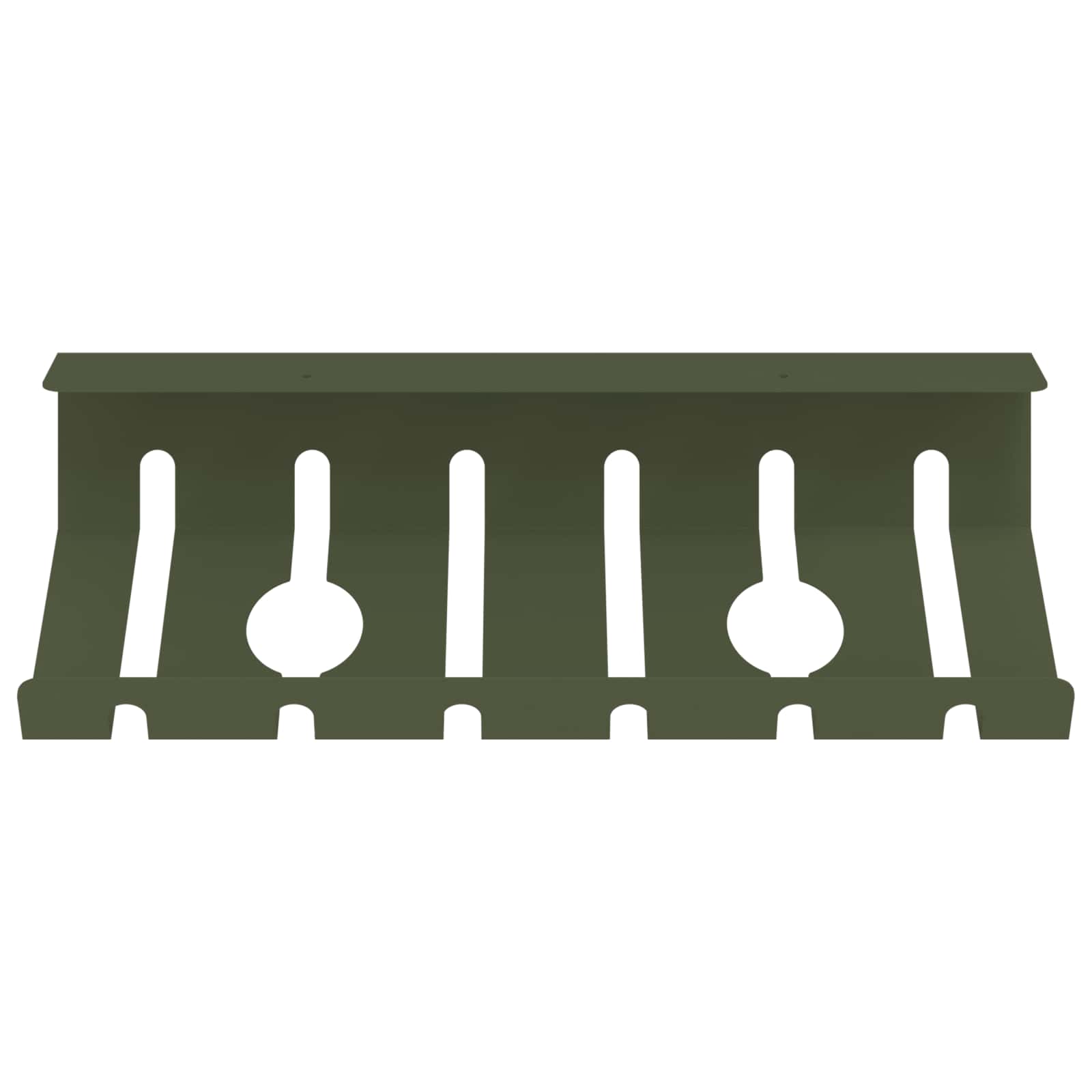 Unter dem Schreibtisch Kabelmanagement Tray 2 Stk. Olivgrün – Ansicht 5