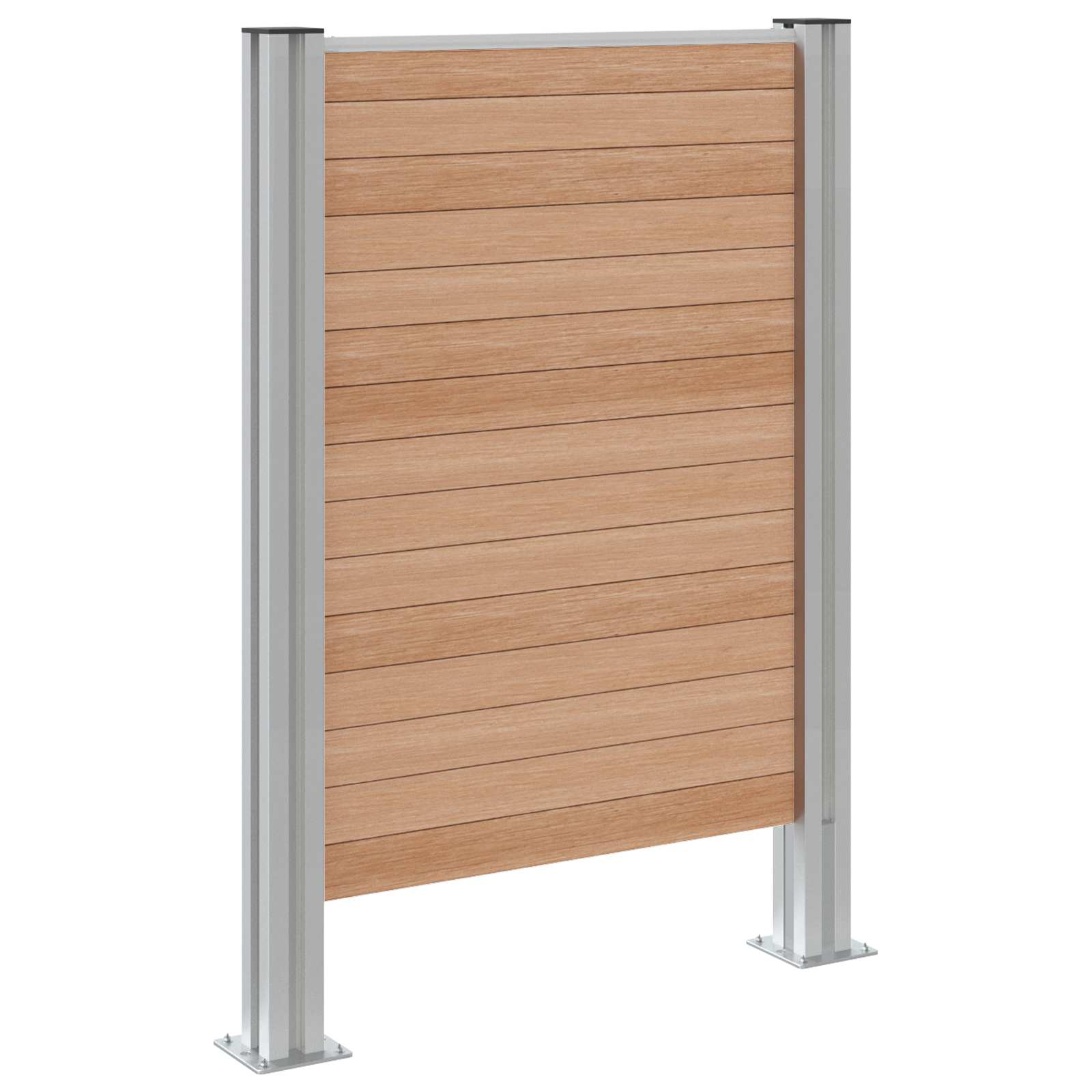 Afvalbak Schutting Bruin 85 x 12 x 115 cm Aluminium en WPC image 5