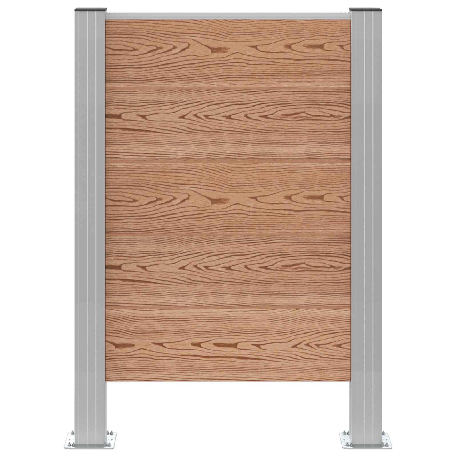 Afvalbak Schutting Bruin 85 x 12 x 115 cm Aluminium en WPC image 4