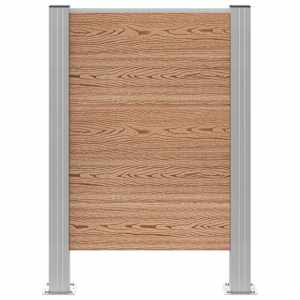 Plot pro popelnice Hnědá 85 x 12 x 115 cm Hliník a WPC - obrázek 4