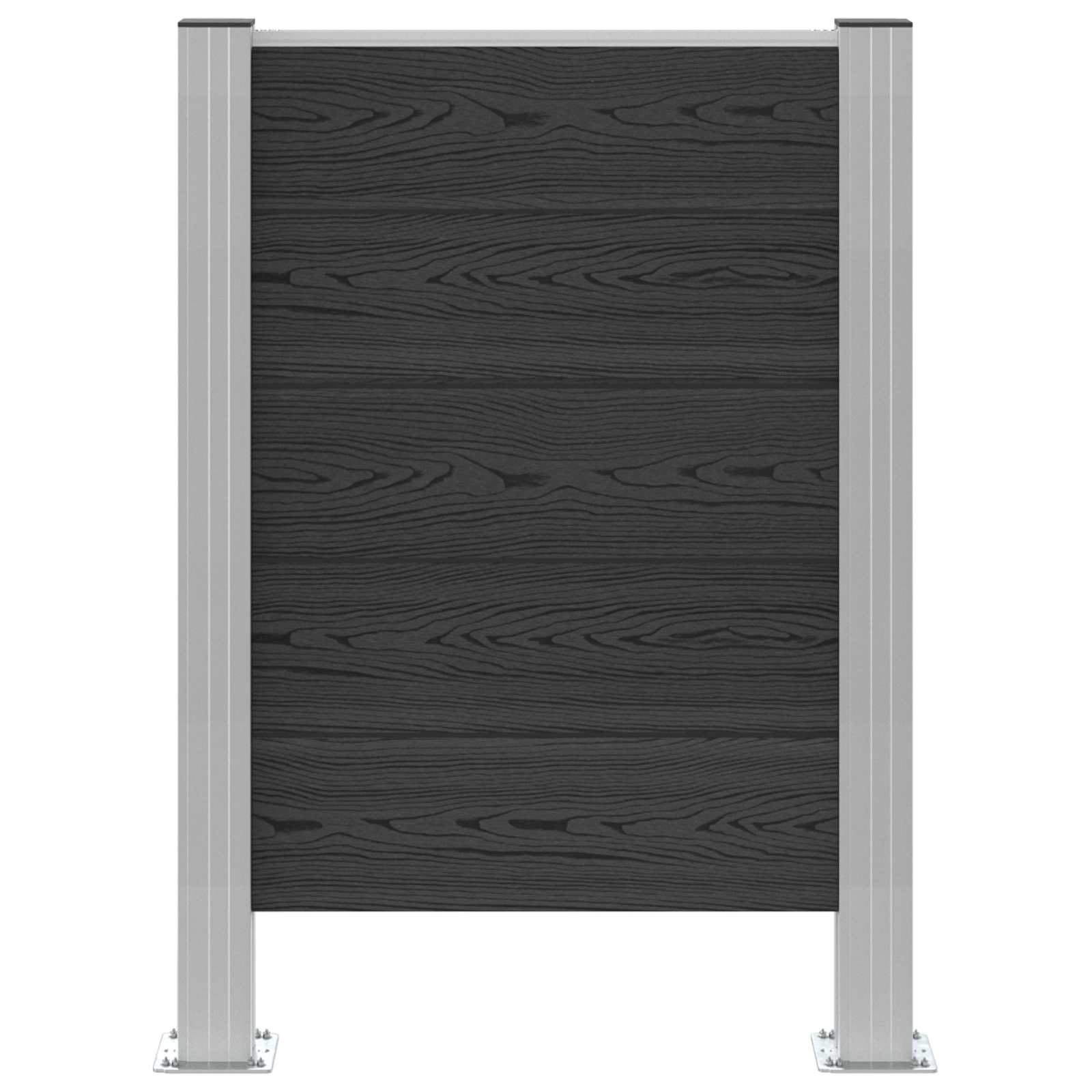 Afvalbak Schutting Grijs 85 x 12 x 115 cm Aluminium en WPC image 4