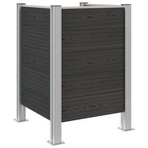 Plot pro popelnice Šedá 85 x 85 x 115 cm Hliník a WPC - obrázek 2