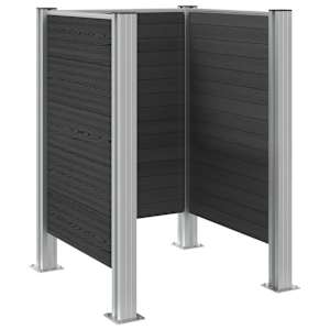 Plot pro popelnice Šedá 85 x 85 x 115 cm Hliník a WPC - obrázek 6