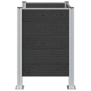 Plot pro popelnice Šedá 85 x 85 x 115 cm Hliník a WPC - obrázek 5