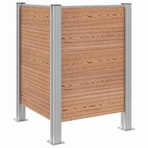 vidaXL Pr&uuml;gikasti tregi Pruun 85 x 85 x 115 cm Alumiinium ja WPC