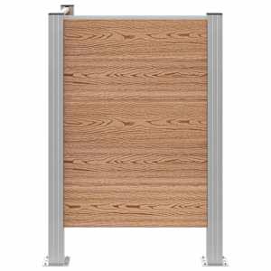 Plot pro popelnice Hnědá 85 x 85 x 115 cm Hliník a WPC - obrázek 4