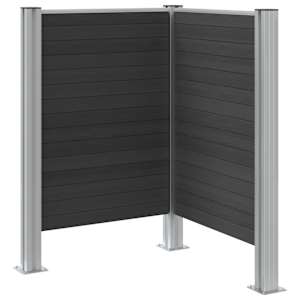 Plot pro popelnice Šedá 85 x 85 x 115 cm Hliník a WPC - obrázek 5
