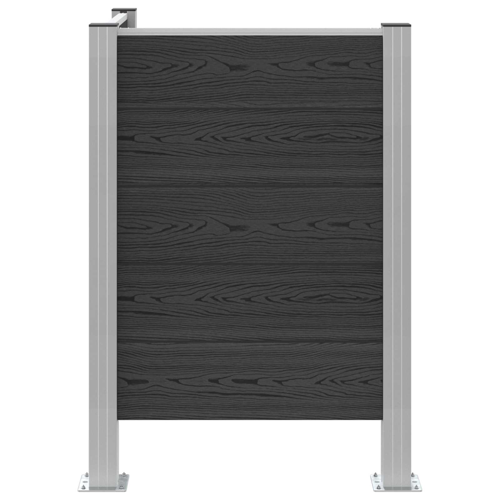 Afvalbak Schutting Grijs 85 x 85 x 115 cm Aluminium en WPC image 4