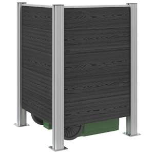 Plot pro popelnice Šedá 85 x 85 x 115 cm Hliník a WPC - obrázek 3