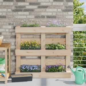 Květinové bedny pro euro palety 24 pcs Šedá 36 x 13,5 x 9,5 cm - obrázek 1