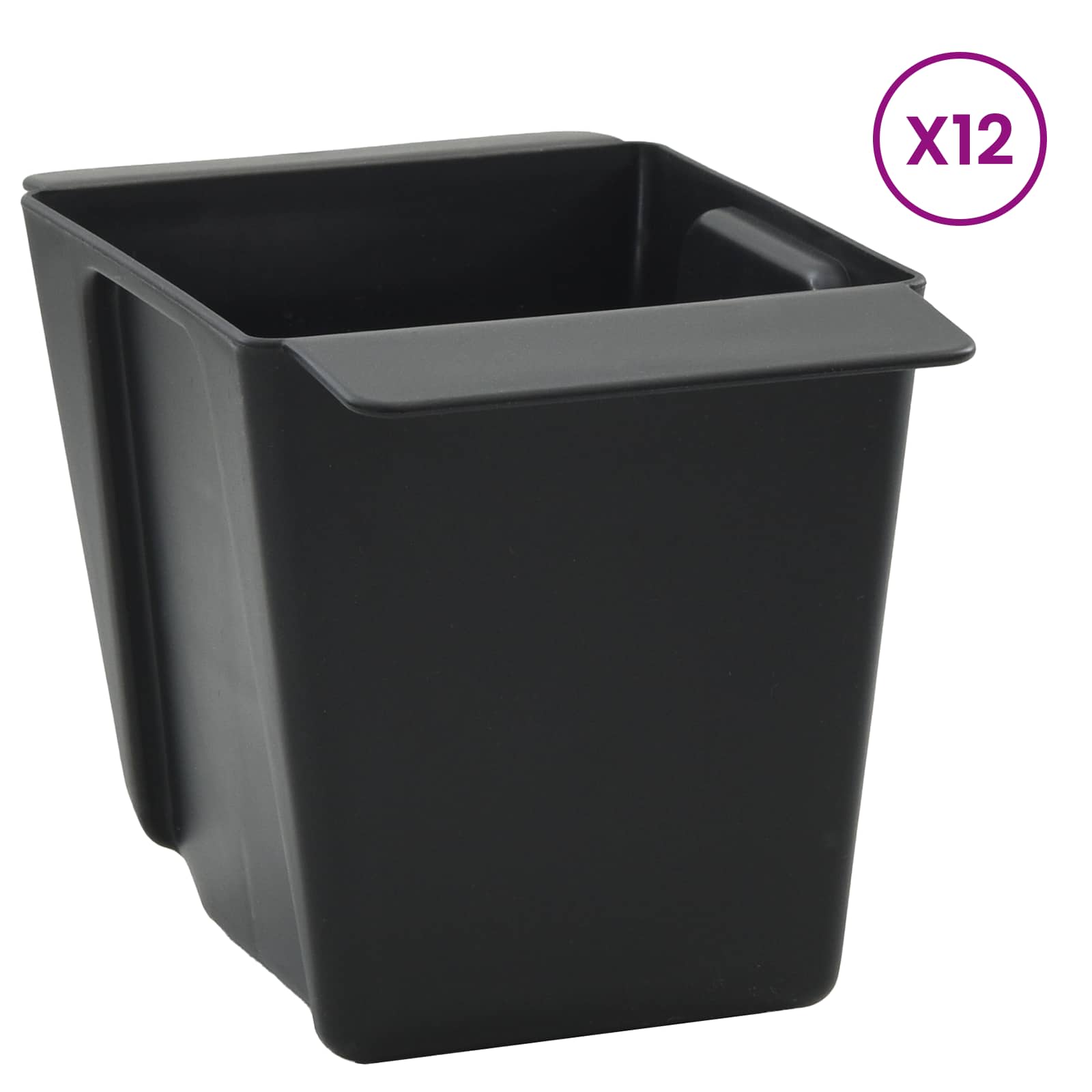 Bloembakken voor Euro-pallets 12 pcs Zwart 14 x 9 x 9,5 cm image 3