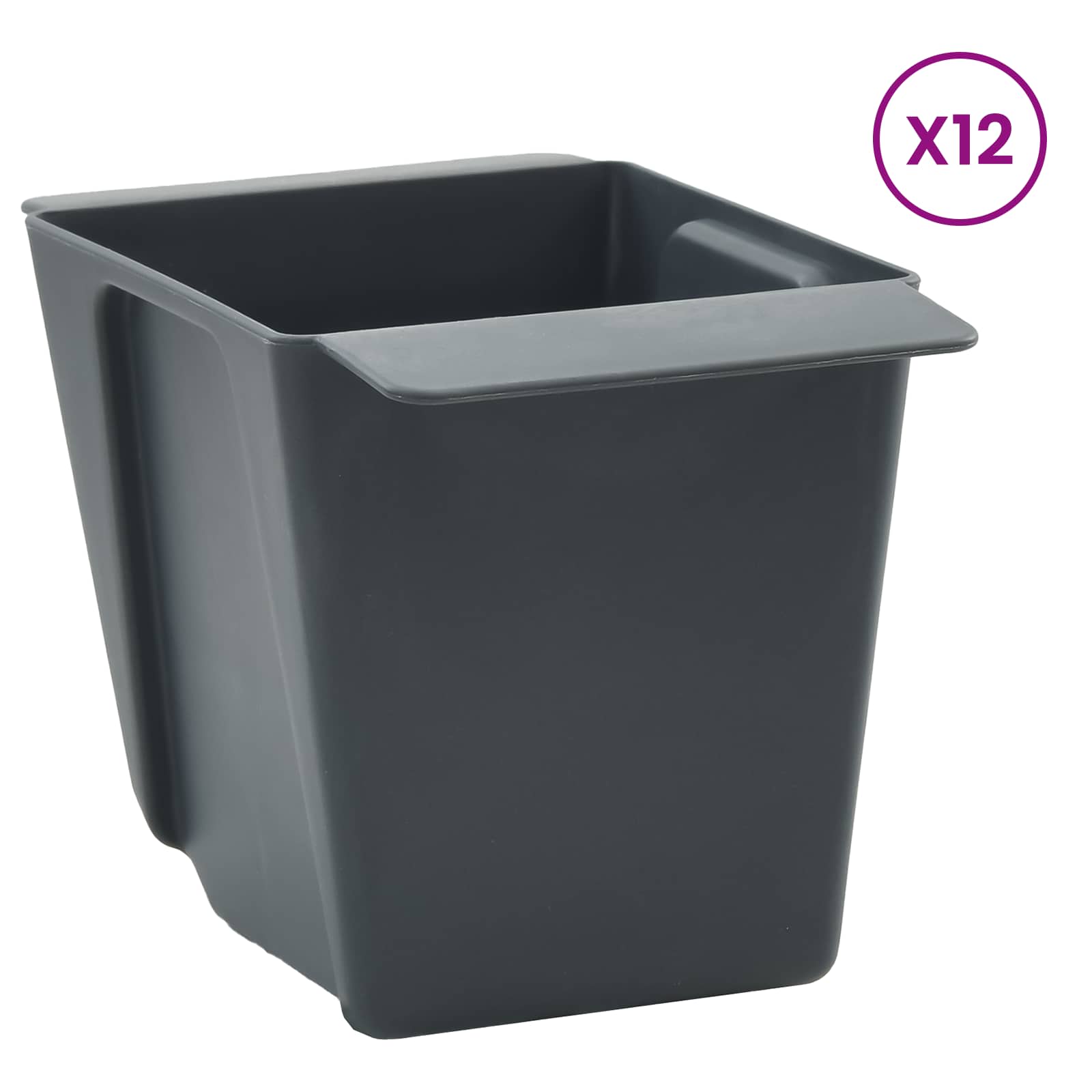 Bloembakken voor Euro-pallets 24 pcs Grijs 13,5 x 9 x 9,5 cm image 3