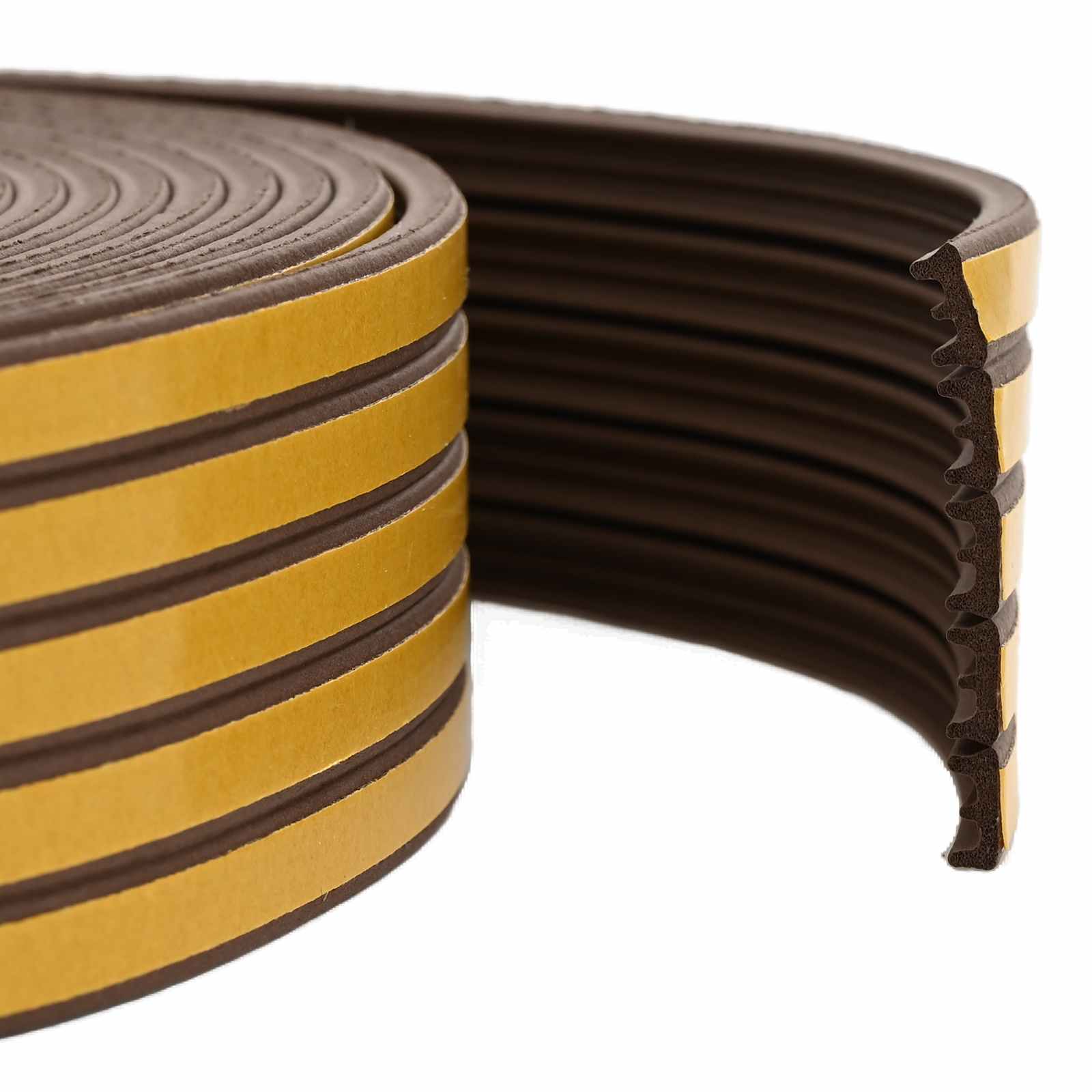 Zelfklevende raamafdichting Bruin 9 x 4 mm 50 m EPDM-schuim image 1