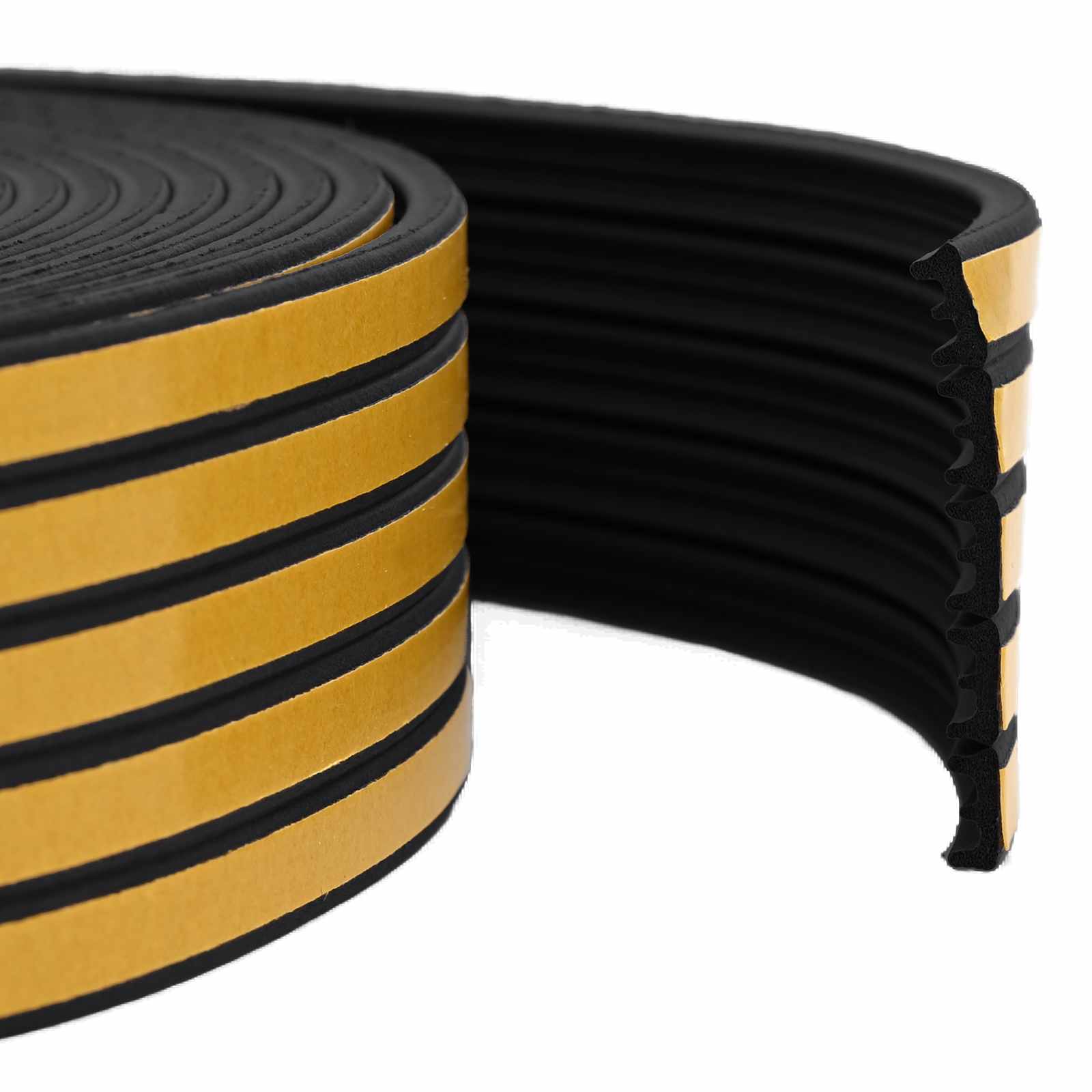 Zelfklevende raamafdichting Zwart 15 x 8 mm 100 m EPDM-schuim image 1