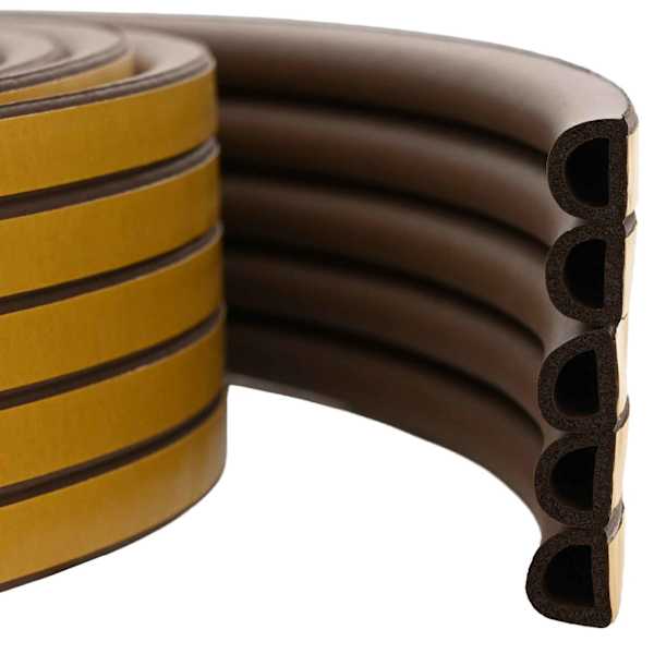 vidaXL Iseliimuv aknatihedus Pruun 12 x 10 mm 100 m EPDM vaht