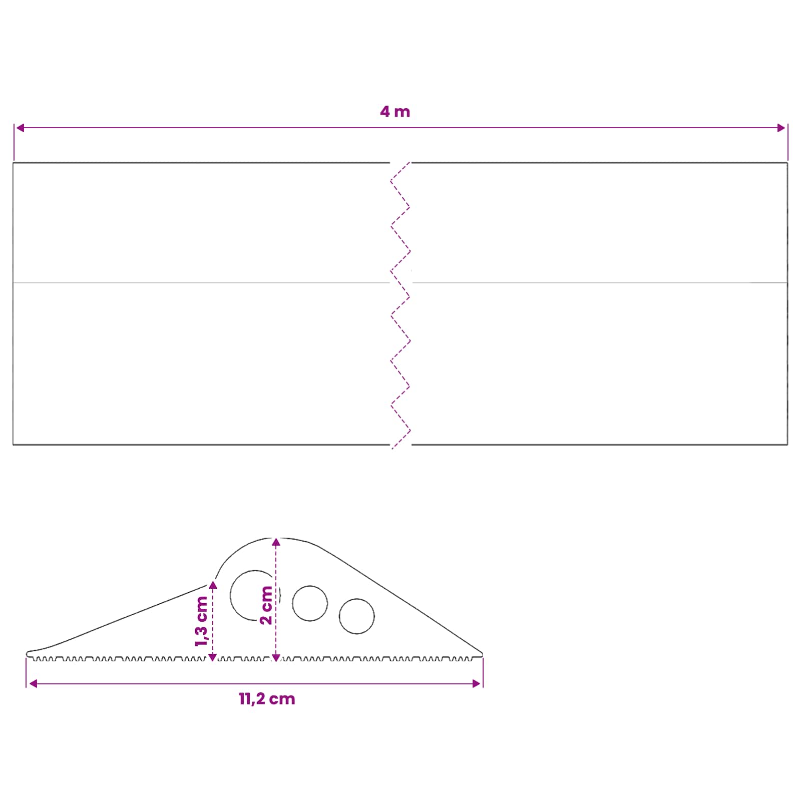 Tesnilo za Garažno Tla Črna 112 x 20 mm 4 m EPDM guma - slika 8