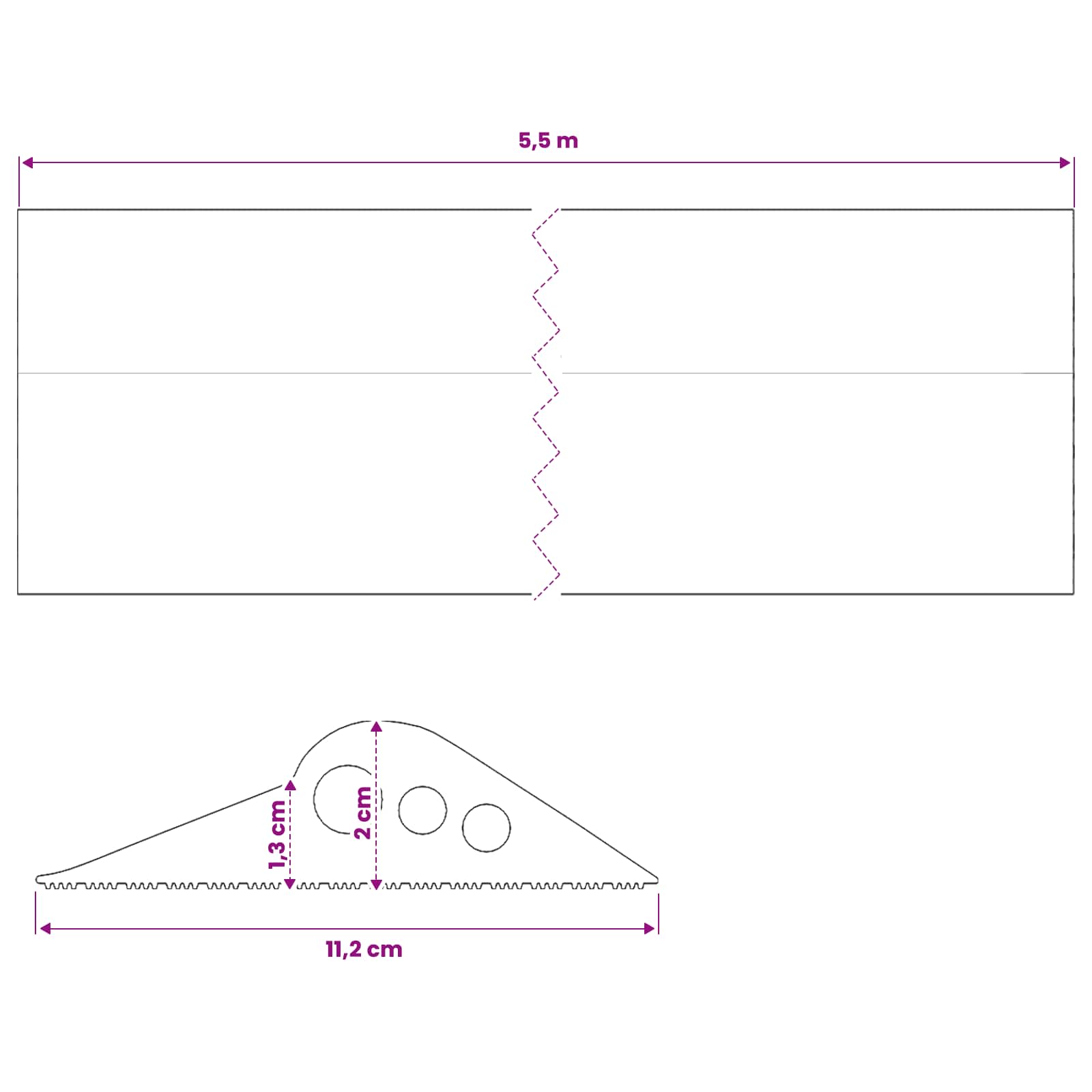 Tesnilo za Garažno Tla Črna 112 x 20 mm 5,5 m EPDM guma - slika 8