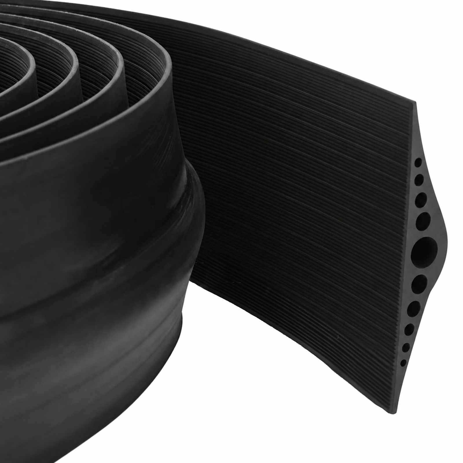 vidaXL Tesnilo za Garažno Tla Črna 155 x 28 mm 6,5 m EPDM guma