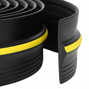 vidaXL Garaaži p&otilde;randatihend Must ja Kollane 12 x 90 mm 5,5 m PVC