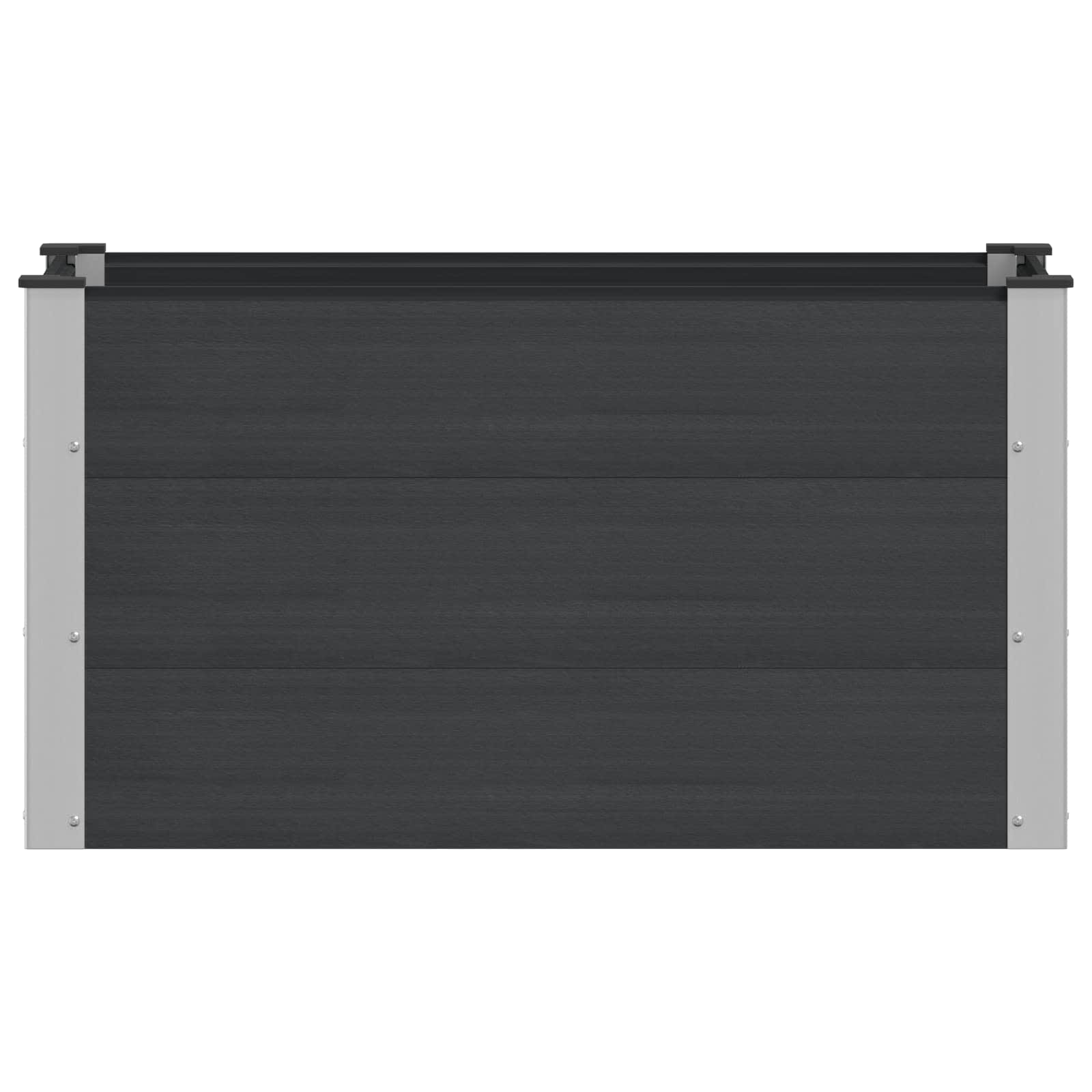 Verhoogde plantenbak Zwart 100 x 50 x 54 cm WPC en Aluminium image 2