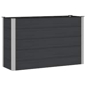 vidaXL K&otilde;rgendatud aia taimelava Must 150 x 50 x 91 cm