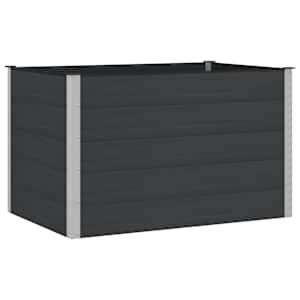 vidaXL K&otilde;rgendatud aia taimelava Must 150 x 100 x 91 cm