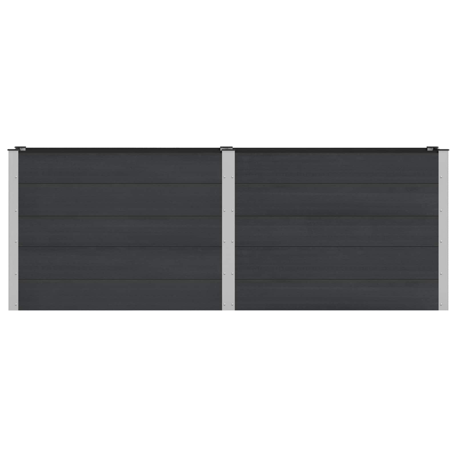 Verhoogde plantenbak Zwart 250 x 50 x 91 cm image 2