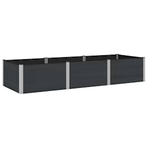 vidaXL K&otilde;rgendatud aia taimelava Must 300 x 100 x 54 cm
