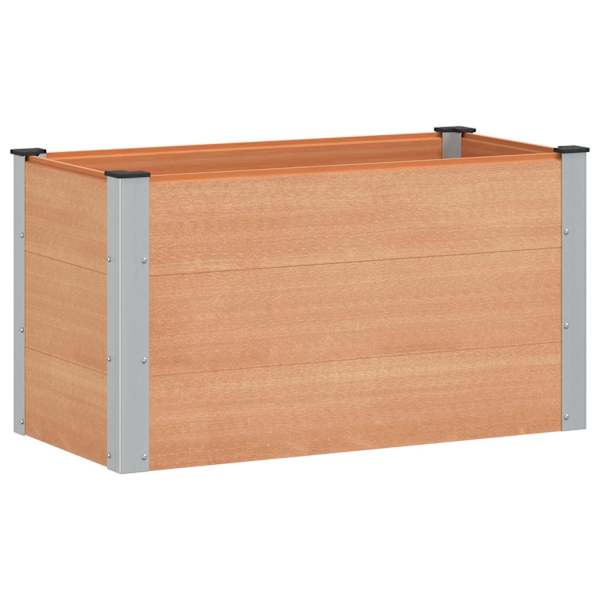 vidaXL K&otilde;rgendatud aia taimelava Pruun 100 x 50 x 54 cm