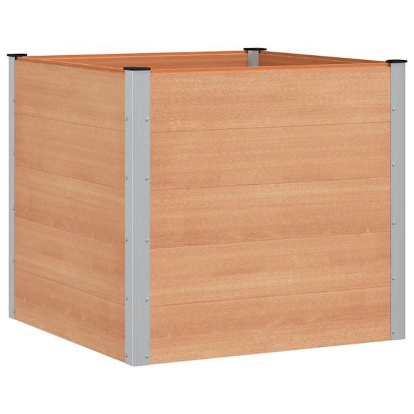 vidaXL K&otilde;rgendatud aia taimelava Pruun 100 x 100 x 91 cm