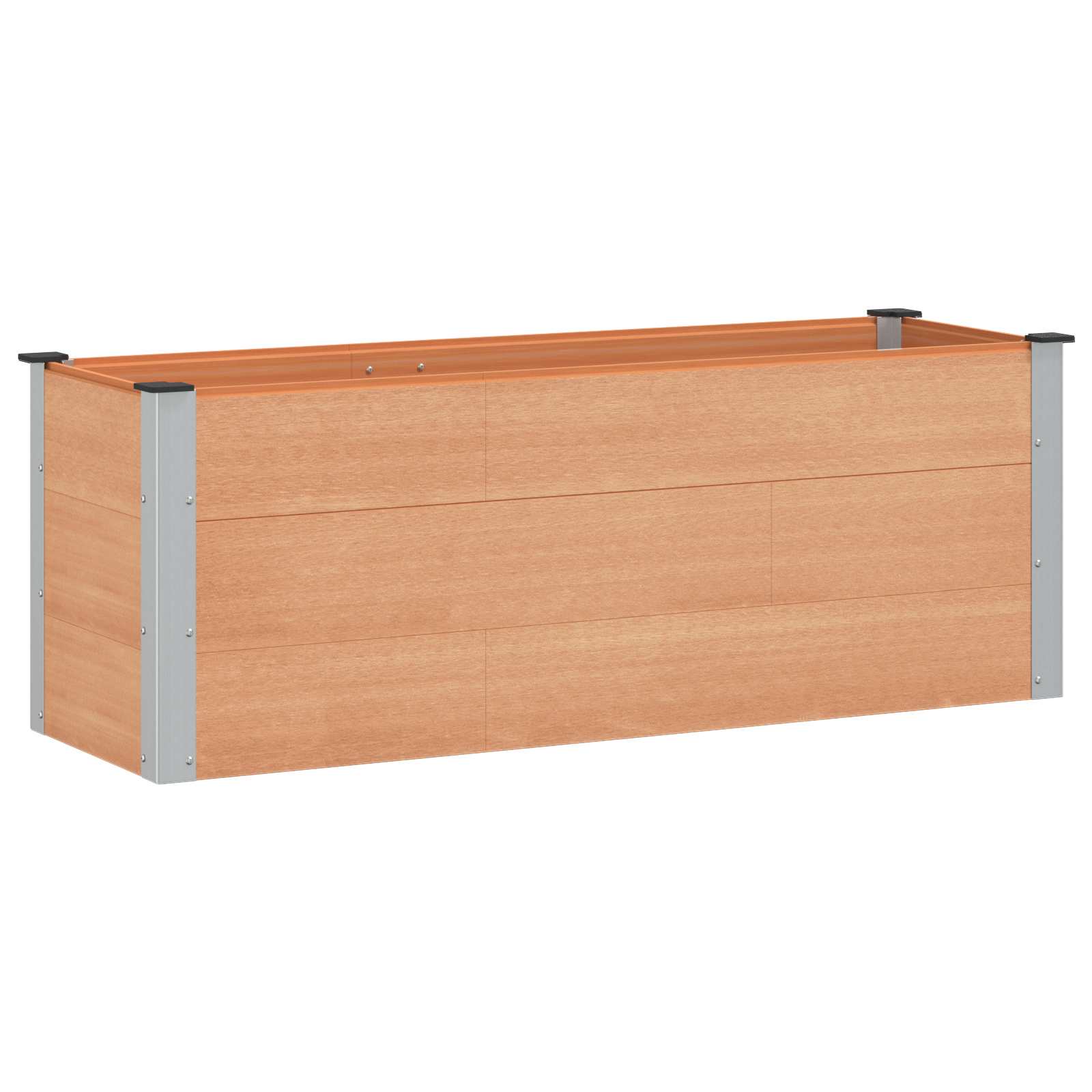 vidaXL Strat înălțat de grădină Maro 150 x 50 x 54 cm alu.