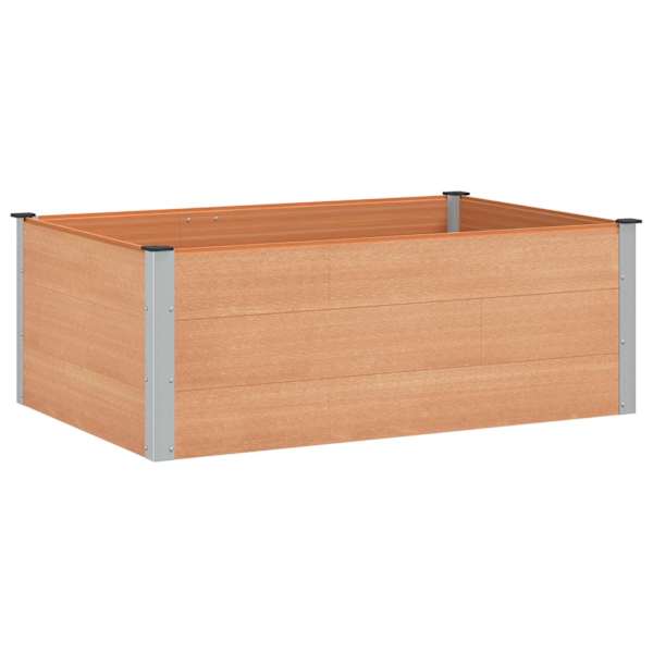vidaXL K&otilde;rgendatud aia taimelava Pruun 150 x 100 x 54 cm