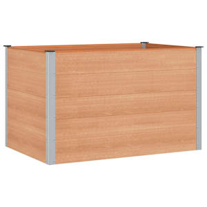 vidaXL K&otilde;rgendatud aia taimelava Pruun 150 x 100 x 91 cm