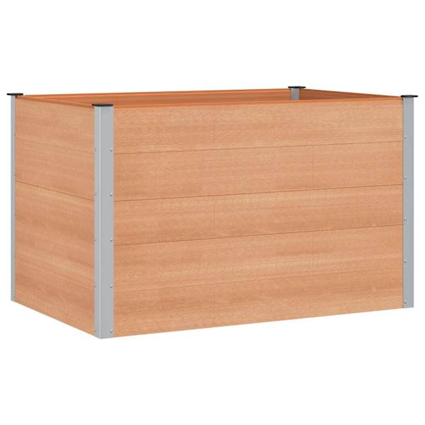 vidaXL K&otilde;rgendatud aia taimelava Pruun 150 x 100 x 91 cm
