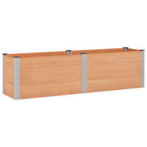 vidaXL K&otilde;rgendatud aia taimelava Pruun 200 x 50 x 54 cm